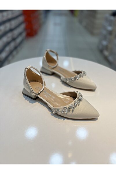 Alphus Γυναικείο κομψό βραδινό φόρεμα μπαλαρίνας από σατέν υλικό Şah Taşlı, ε...