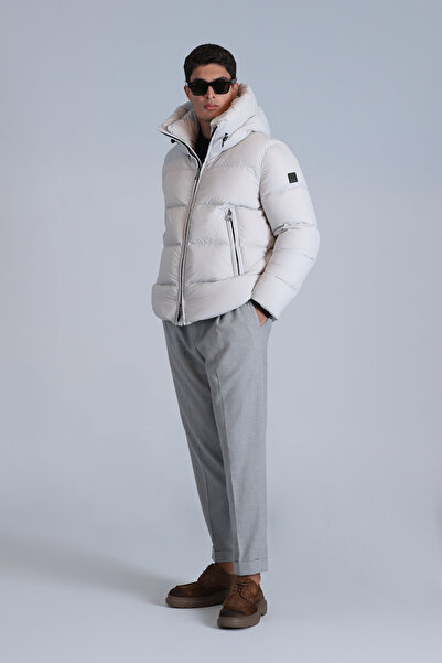 Lufian Tommy Goose Feather Men's Coat Stone