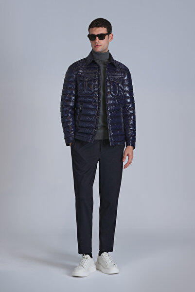 Lufian Ανδρικό παλτό Navy Blue - Τόνος κανιάκ