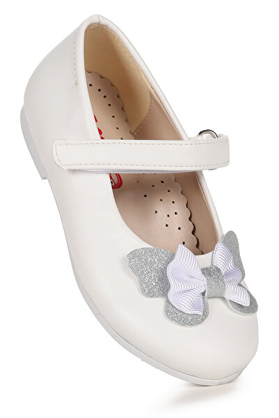 Kiko Kids Παπούτσια μπαλαρίνας για κορίτσια με φιόγκο και Velcro από πέτρα Pruva