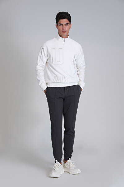 Lufian Ανδρικό αθλητικό παντελόνι Chino Anthracite Slim Fit Eric