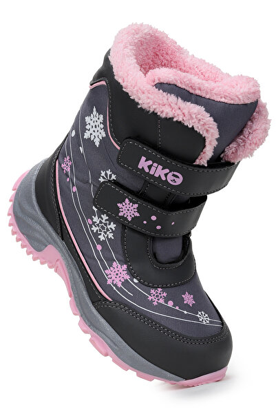 Kiko Kids Snowflake Velcro Girls Snow Boots Ανθεκτικά στο κρύο νερό