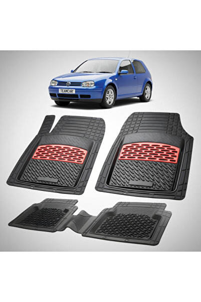TEAMCAR ® Volkswagen Golf 4 Car Floor Mats, Red
