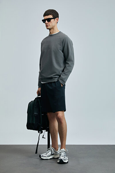 Lufian Ανδρικό Πράσινο Φούτερ - Lines