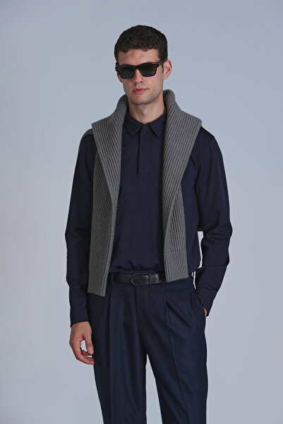 Lufian Ανδρικό μακρυμάνικο μπλουζάκι Evan Navy Blue