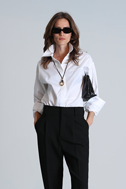 Lufian Γυναικείο πουκάμισο Ottava White Regular Fit