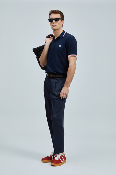 Lufian Ανδρικό μπλουζάκι πόλο Eros Smart Navy Blue