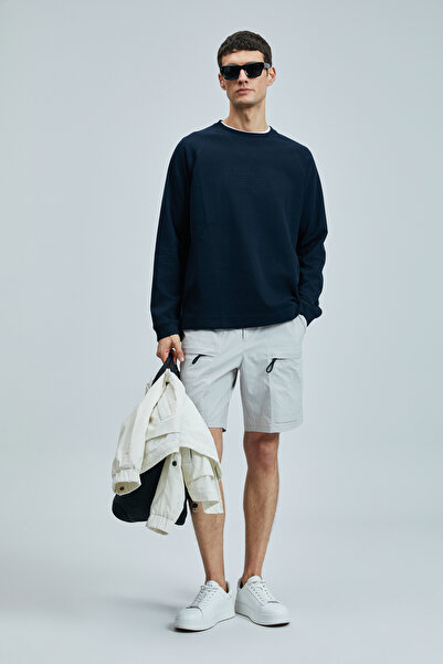 Lufian Ανδρικό αθλητικό σορτς Erdem Regular Fit Stone