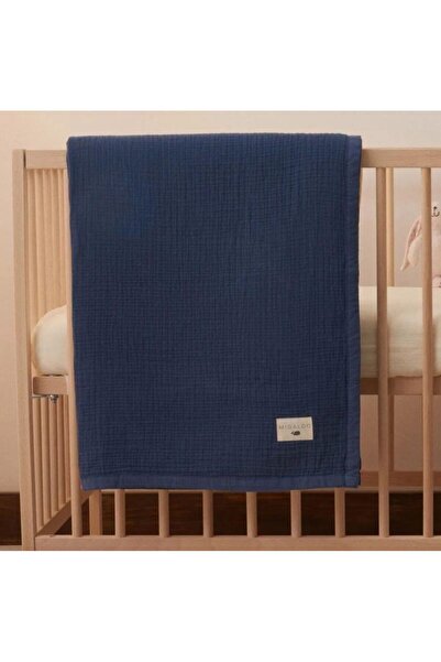 mixibaby Mixi Baby Migaloo Müslin Örtü Dört Katlı 90x120 cm Lacivert
