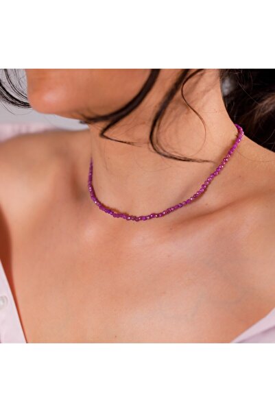 Ezera Κολιέ Choker Minis Ημιπολύτιμες Πέτρες Caroit