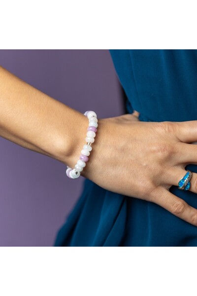 Ezera Βραχιόλι από κρύσταλλο Μοργκανίτη για γυναίκες Shia