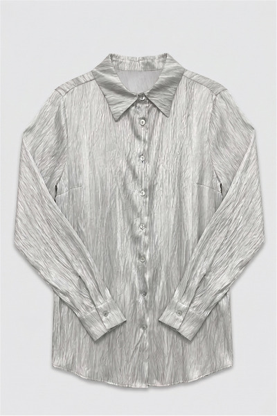 Sateen Casual πουκάμισο - Stone