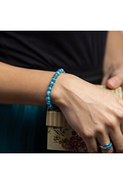 Ezera Βραχιόλι Gizel για κορίτσια - μπλε νεφρίτης με τυρκουάζ διαχωριστικά, χ...
