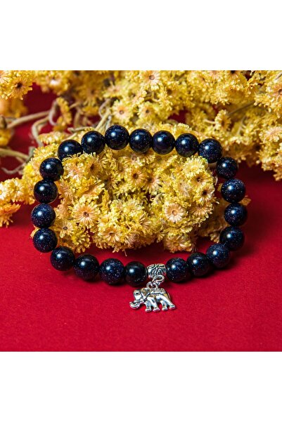 Ezera Βραχιόλι 'Samara' με συνθετικές ημιπολύτιμες πέτρες, μπλε πέτρα άμμου κ...