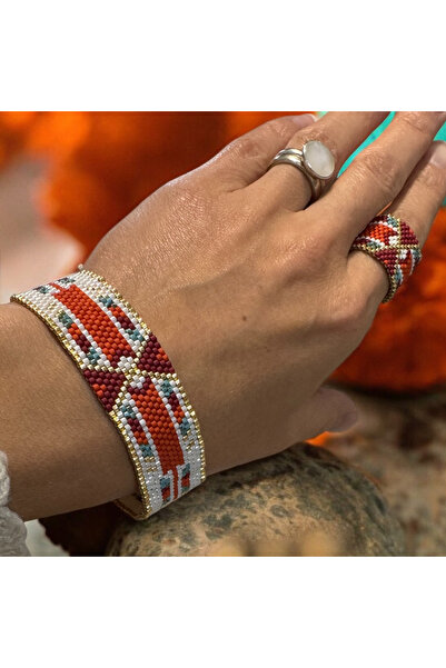 Ezera Βραχιόλι Amira Wide Boho με χάντρες Miyuki