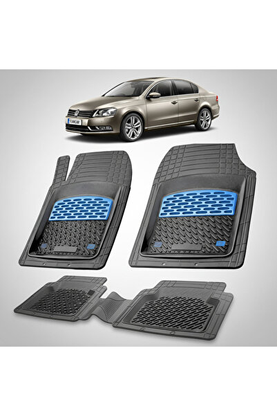TEAMCAR Car Floor Mats TeamCar® Tray Type Compatible with Volkswagen Passat B...