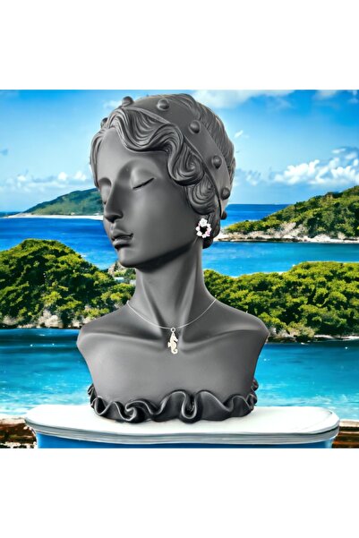 Ezera Κολιέ από διαφανές σύρμα με μενταγιόν ιππόκαμπος από ασήμι 925