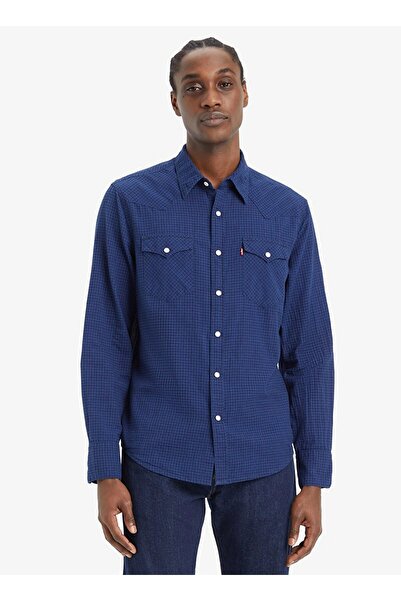 Levis Ανδρικό πουκάμισο Barstow Western Standard - 85744-0072 Indigo Microp