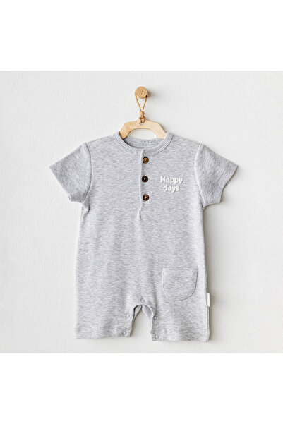 andywawa Ac25893 Basic Baby Jumpsuit Gray Melange