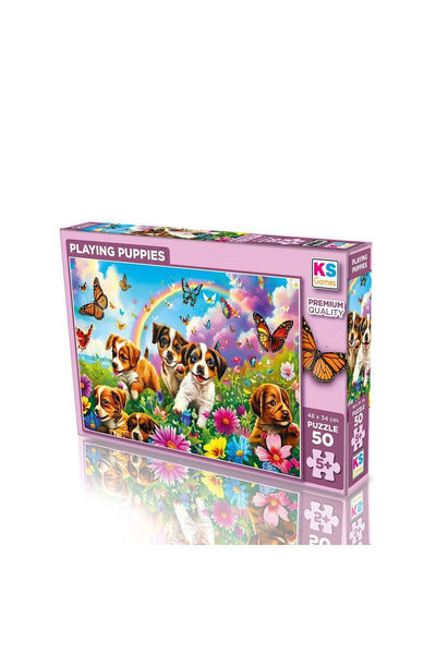 Ks Puzzle Playing Puppies 50 Parça