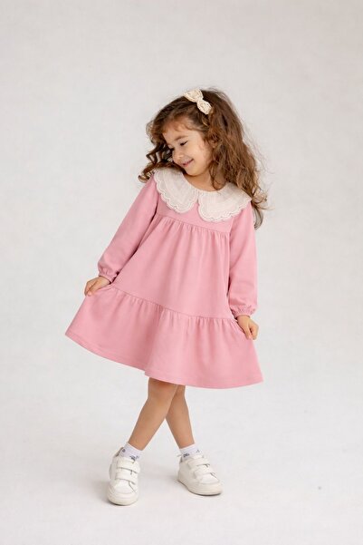 OZZY KİDS Κοριτσίστικο φόρεμα με γιακά