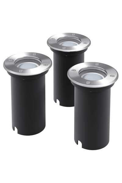 Concept Corpuri de iluminat cu LED de exterior sol, 3 buc, rotund