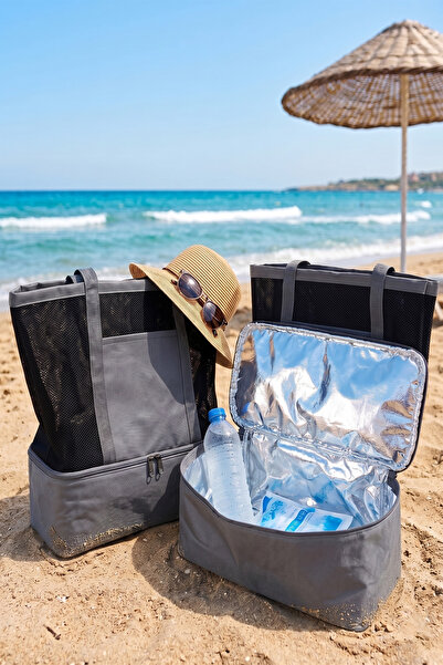 Wallery Bags Isı Yalıtımlı Sıcak Soğuk Buzluk Termal Kamp Piknik Fileli Plaj ...