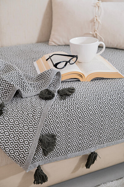 Lux Touch Κάλυμμα καναπέ 115x200 cm Χακί - Lavi Pompom, Καναπές Κρεβάτι Καναπ...