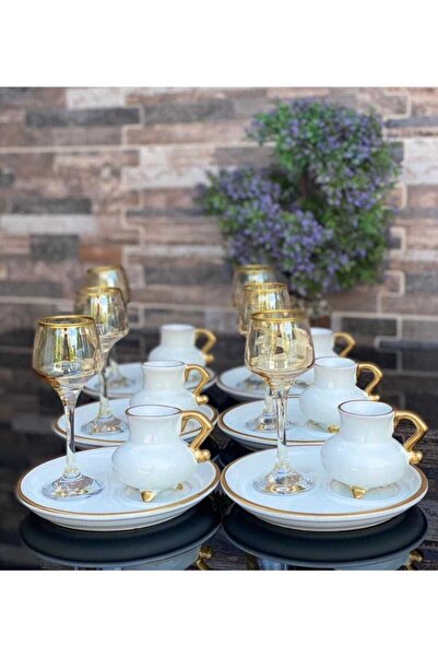 My Kitchen&Home Ayaklı Lüks 6 Kişilik Kahve Fincan Takımı