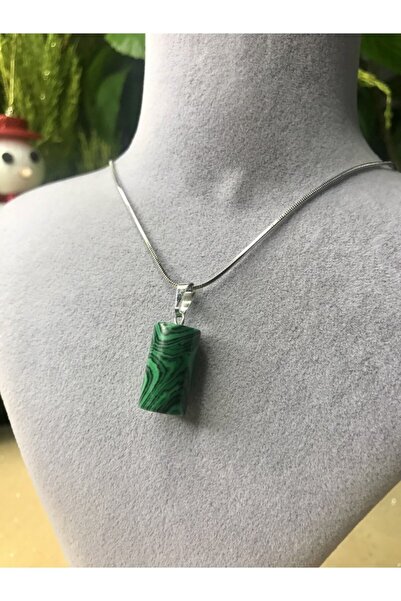 Doğaltaş Masalları Steel Malahit Necklace