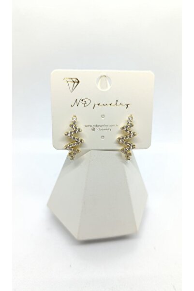 ndjewelry ZigGlam – أقراط متعرجة لامعة