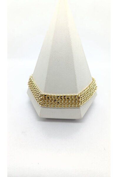 ndjewelry نسيج ذهبي - سوار من الخيزران اللامع