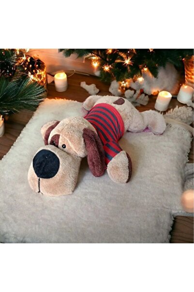 Kids 75 cm Tişörtlü Uykucu Köpek Peluş Oyuncak – Yumuşak Uyku Arkadaşı ve Yastık