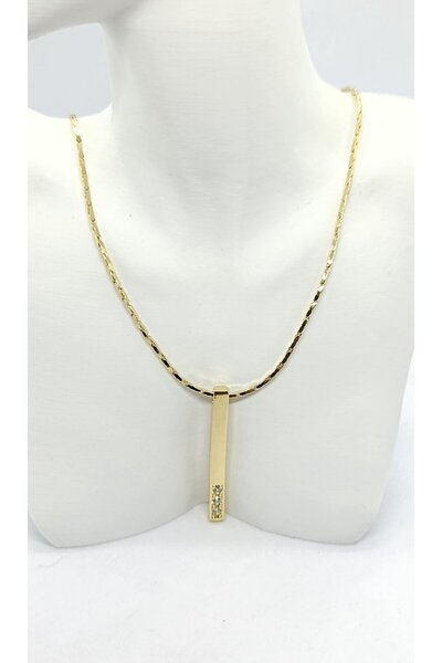 ndjewelry قلادة الخط الذهبي