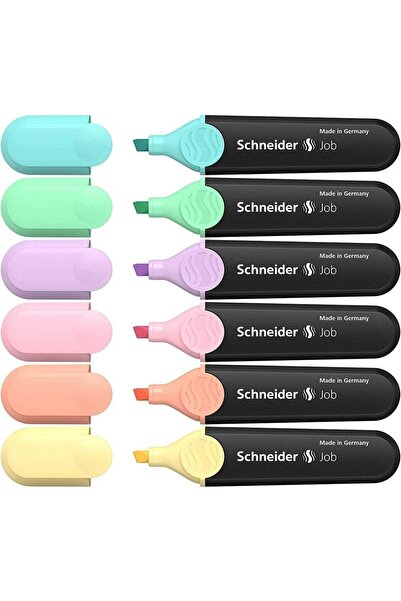 SCHNEIDER مجموعة أقلام تحديد الباستيل Job 150 مكونة من 6 قطع