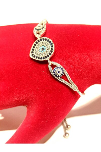 Monalisa Home Silver Color Luxurious Figured Ornate Adjustable Bracelet