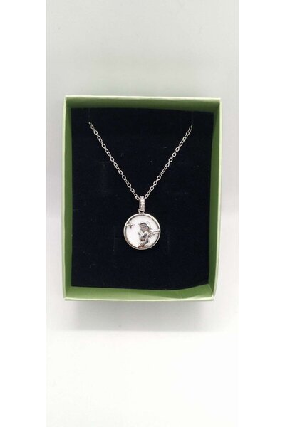 ndjewelry Silver Color Angel Crispy Necklace