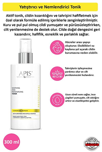 Apis Natural Cosmetics Yatıştırıcı ve Nemlendirici Tonik - Ceramide Repair - ...