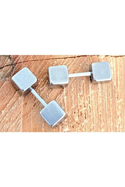 Monalisa Home Unisex Square Earrings - Steel Silver Color