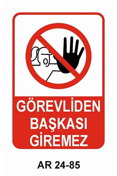 Outdoor One No One Else Can Enter Without Officer Women Figure Work Safety Wa...