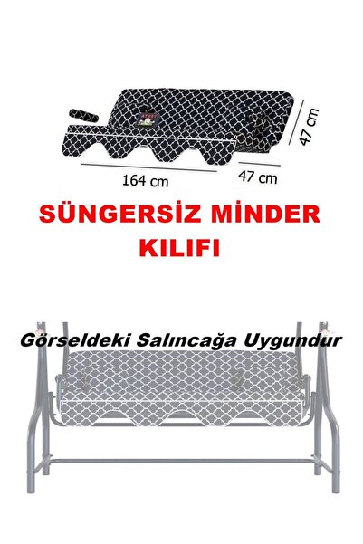 Yekta Home Karaburun 3 kişilik Salıncak Yedek Parça - Minder Kılıfı 164*47*10 cm