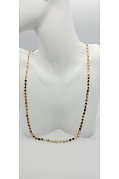 ndjewelry سلسلة كراش بلون وردي ذهبي (45 سم)