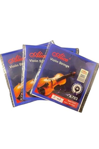 Alice A703-2 Keman Tek Tel - La (2. Tel) (3 adet) (Orijinal Üründür)
