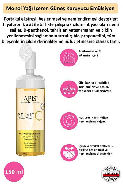 Yüz Temizleme Köpüğü RE-VIT C Vitamini İçeren Aydınlatıcı - 150 Ml