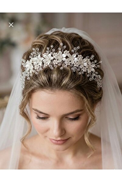 ASİMEL TAÇ & TASARIM Αξεσουάρ μαλλιών με στέμμα νύφης