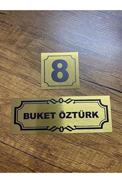 Outdoor One Kişiye Özel Kapı İsimliği Klasik Ev Dış Kapı İsimliği Çelik Kapı ...