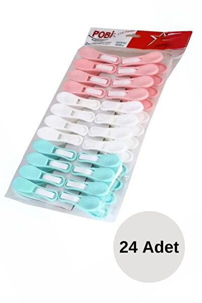 Entude 24 Pieces Non-Marking Colored Clothes Pegs