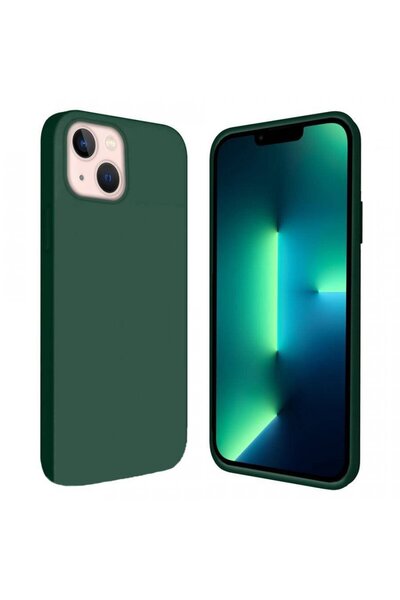 PiyasaSepeti Apple iPhone 15 6.1'' Inside Velvet Silicone Case Khaki