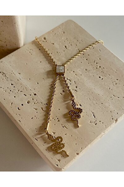 Deesse Latelier Gold Snake Necklace