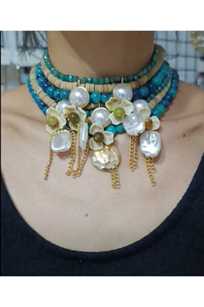 ndjewelry Ege Işıltısı (Aegean Sparkle) Design Necklace